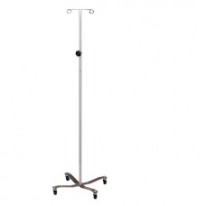Clinton Economy Stainless Steel IV Pole with Welded 2-Hook Top Model IVS-31